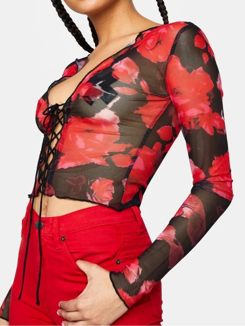Lioness Floral First Date Tie Top